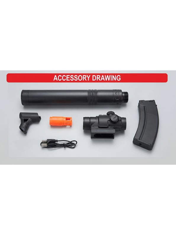 MP5 Electric Water Gel Bead Launcher Toy with Accessories | TV5601