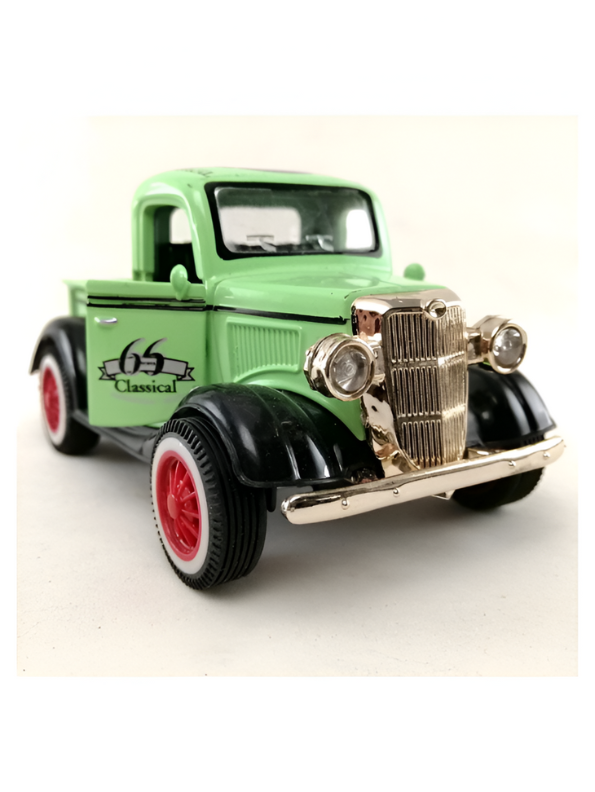MY66 Classic Truck Diecast Model Car – Retro Alloy Metal Toy with Pull Back Action & Sound | Collector’s Vintage Style Vehicle.