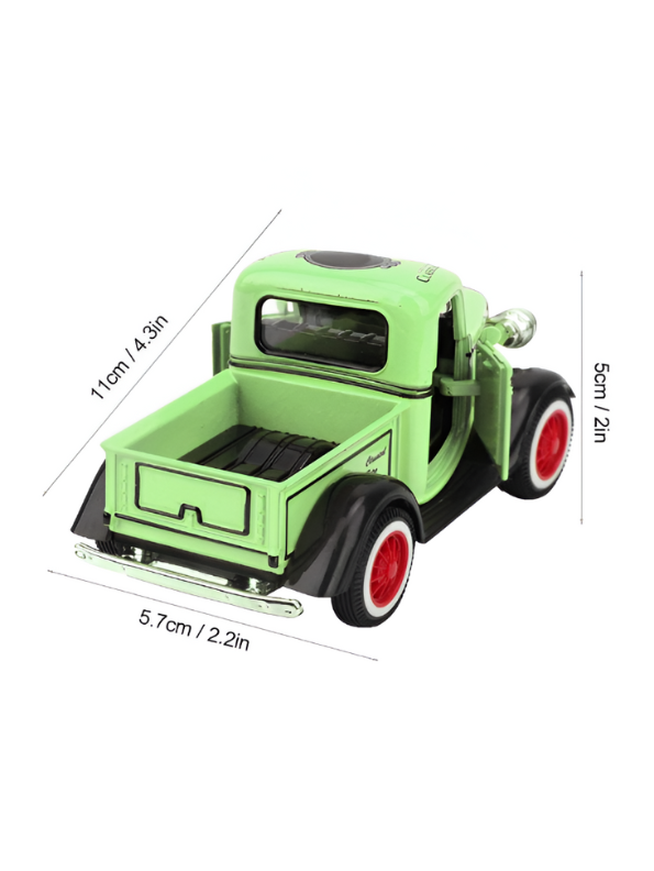 MY66 Classic Truck Diecast Model Car – Retro Alloy Metal Toy with Pull Back Action & Sound | Collector’s Vintage Style Vehicle.