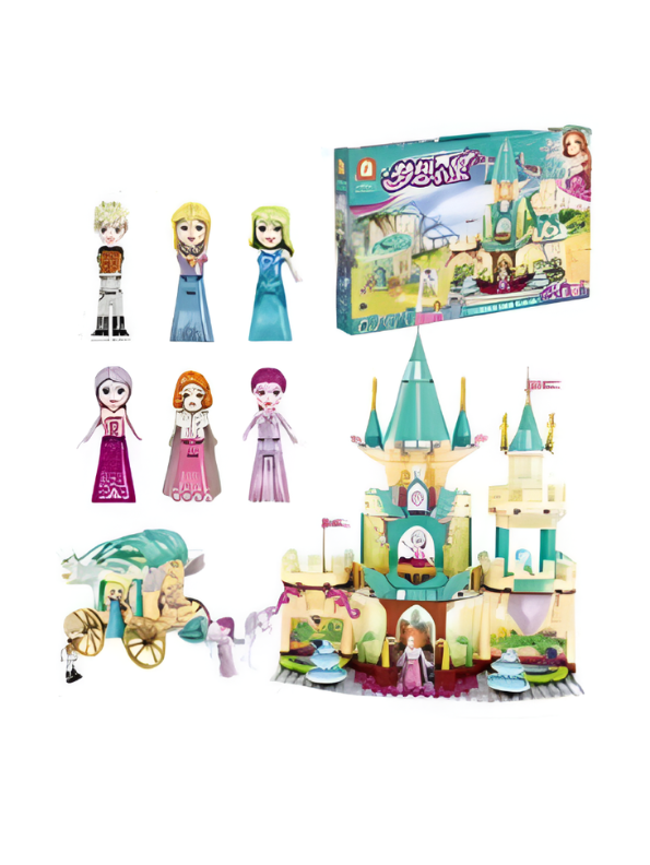Magic Fairy Princess Castle Building Block Set with Enchanted Carriage, Mini Figures TV6958.