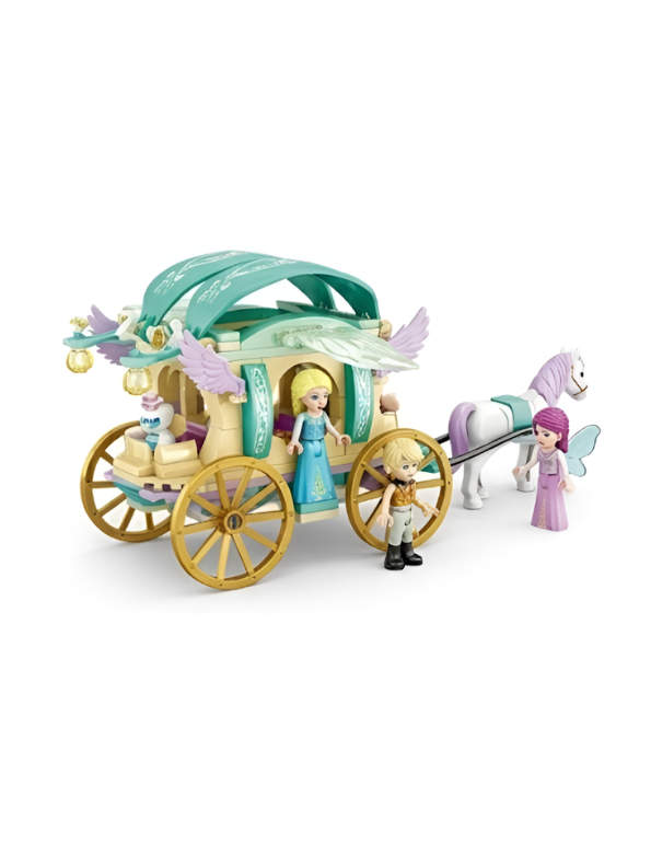 Magic Fairy Princess Castle Building Block Set with Enchanted Carriage, Mini Figures TV6958.