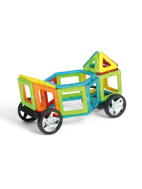 Magical Magnet Tiles Building Blocks Set - Construction Vehicles & Castle Educational STEM Toy TV1714.