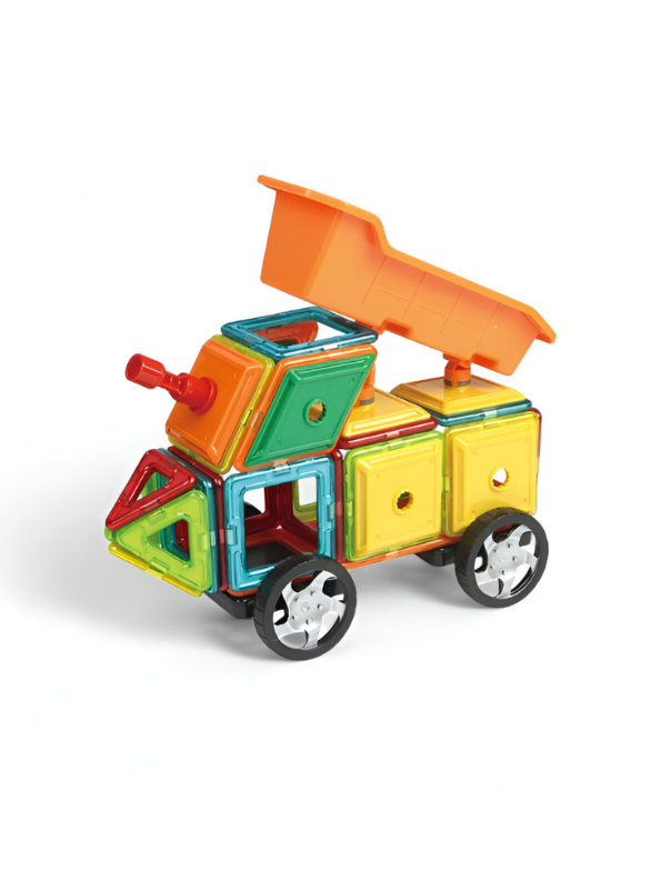 Magical Magnet Tiles Building Blocks Set - Construction Vehicles & Castle Educational STEM Toy TV1714.