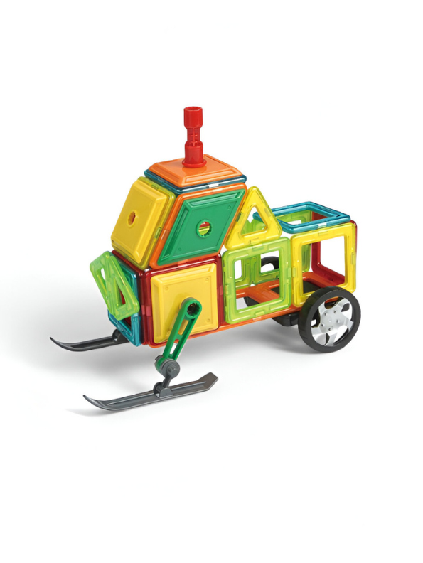 Magical Magnet Tiles Building Blocks Set - Construction Vehicles & Castle Educational STEM Toy TV1714.
