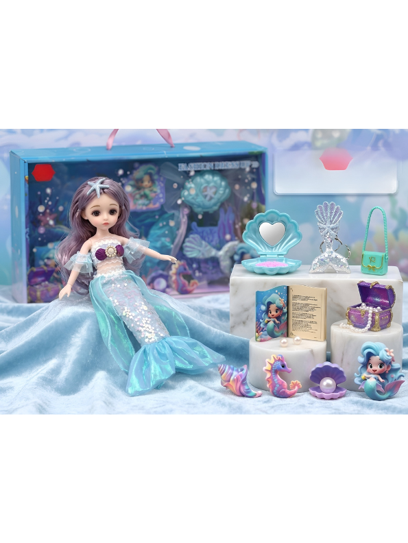 Magical Ocean Mermaid Princess Fashion Doll & Underwater Adventure Playset LMI16923