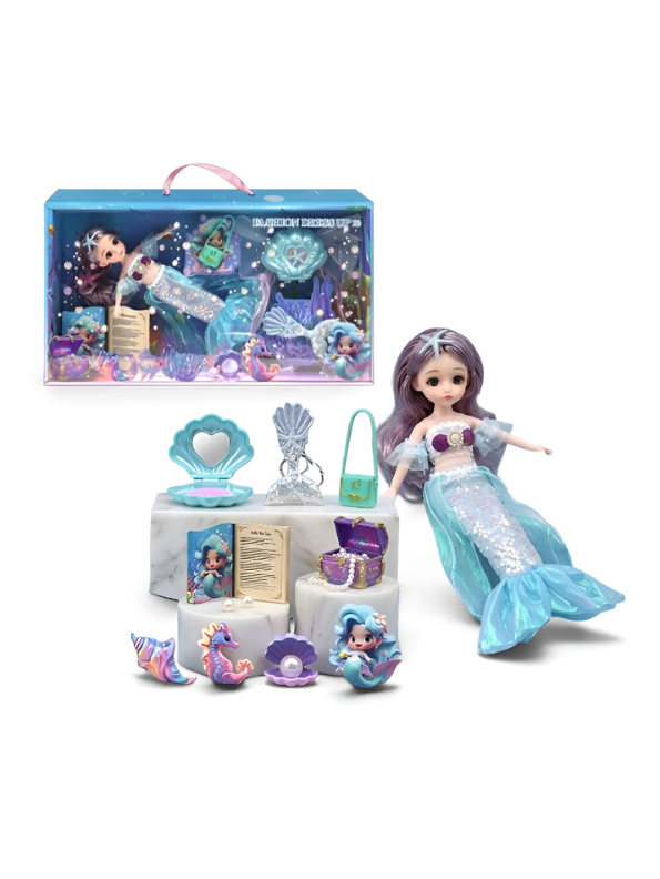 Magical Ocean Mermaid Princess Fashion Doll & Underwater Adventure Playset LMI16923