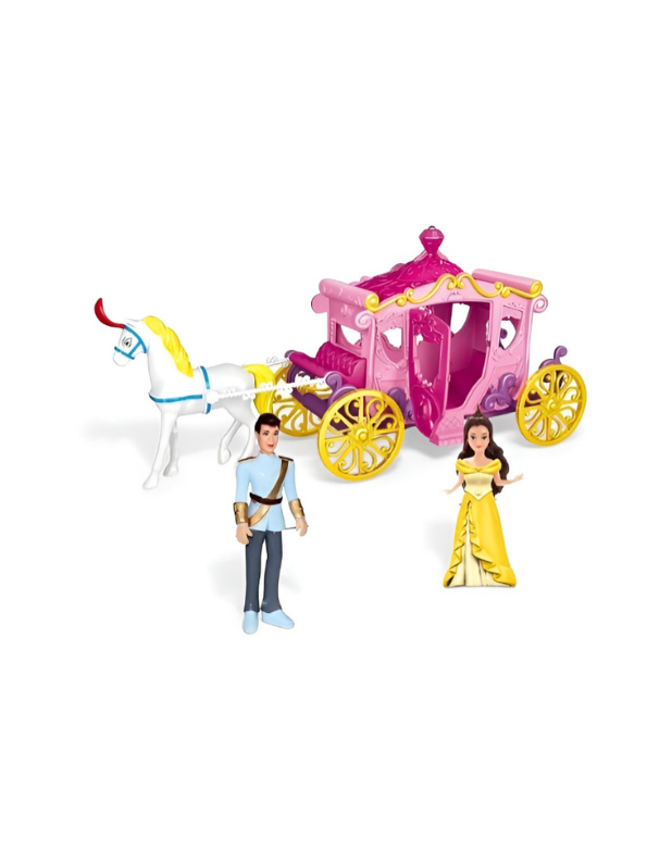 Magical Princess Carriage Toy Set with Horse, Prince, and Princess Figures NX11746.