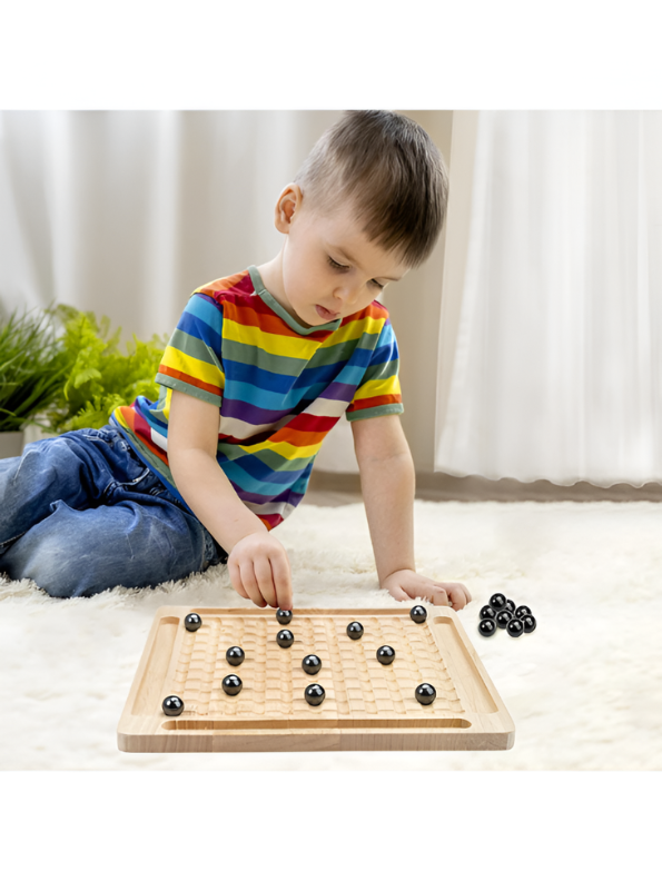 Magnetic Clash Chess Set - Premium Wooden Induction Board Game, Interactive Educational Family Desktop Toy for Logical Thinking & Brain Training TV7044