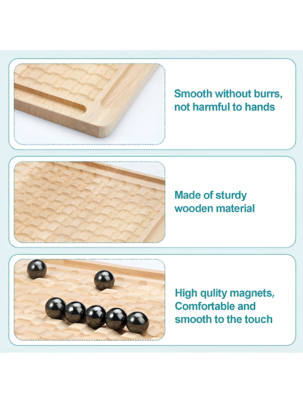 Magnetic Clash Chess Set - Premium Wooden Induction Board Game, Interactive Educational Family Desktop Toy for Logical Thinking & Brain Training TV7044