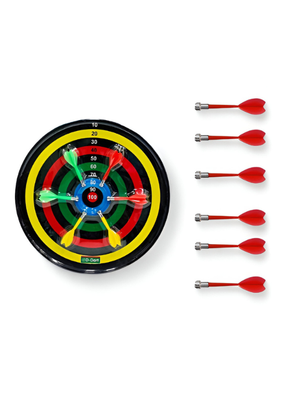 Magnetic Dart Board Game Set – 6-Piece Safe Darts Toy for Kids & Adults,Strong Magnet Tips, Colorful Target Board LMI13340.
