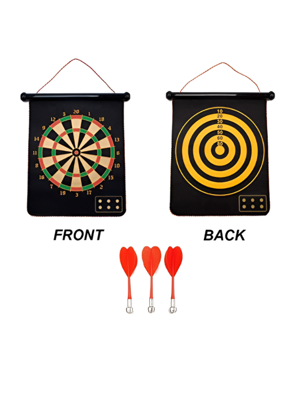 Magnetic Dart Board Game Set – Hanging Roll-Up Dartboard LMI15024.