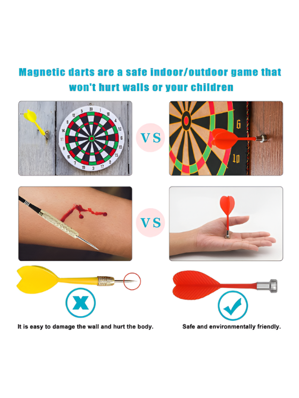 Magnetic Dart Board Game Set – Hanging Roll-Up Dartboard LMI15024.