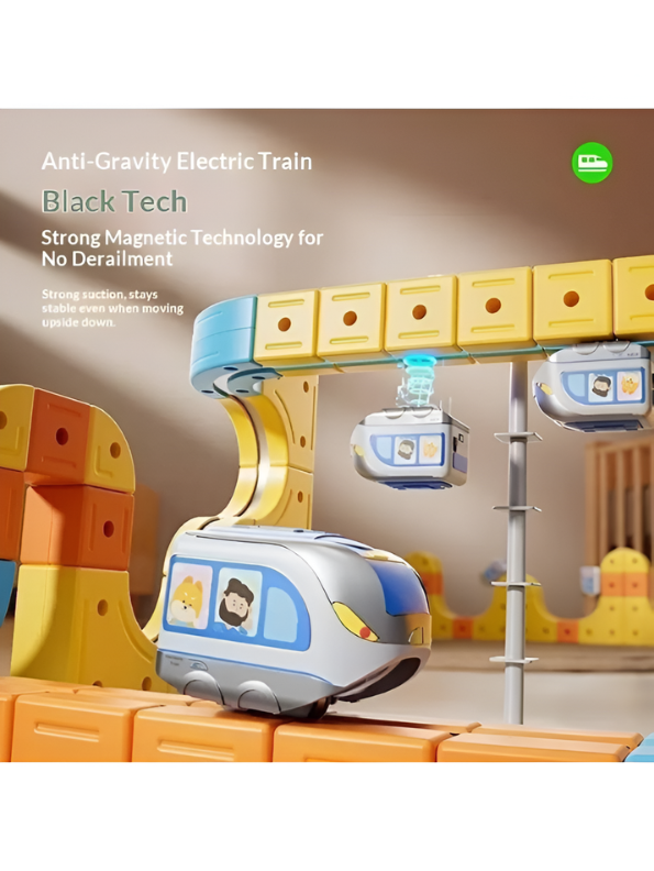 Magnetic Rail Car STEM Building Toy Set with Electric Train LMI16941