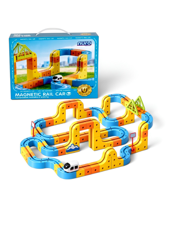 Magnetic Rail Car STEM Building Toy Set with Electric Train LMI16941