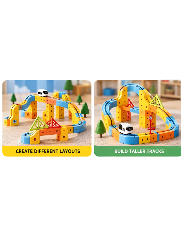 Magnetic Rail Car STEM Building Toy Set with Electric Train LMI16941