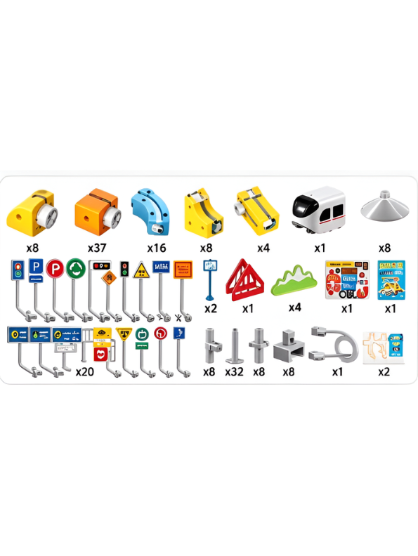Magnetic Rail Car STEM Building Toy Set with Electric Train LMI16941