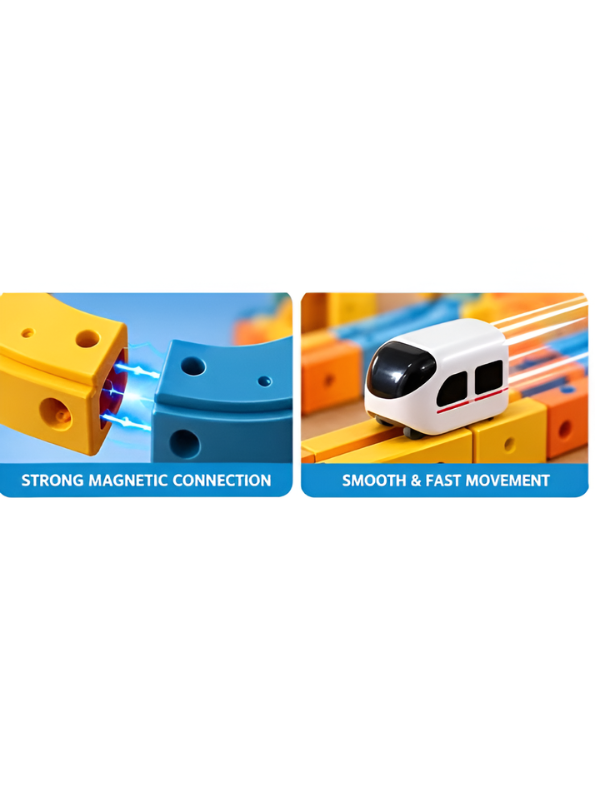 Magnetic Rail Car STEM Building Toy Set with Electric Train LMI16941