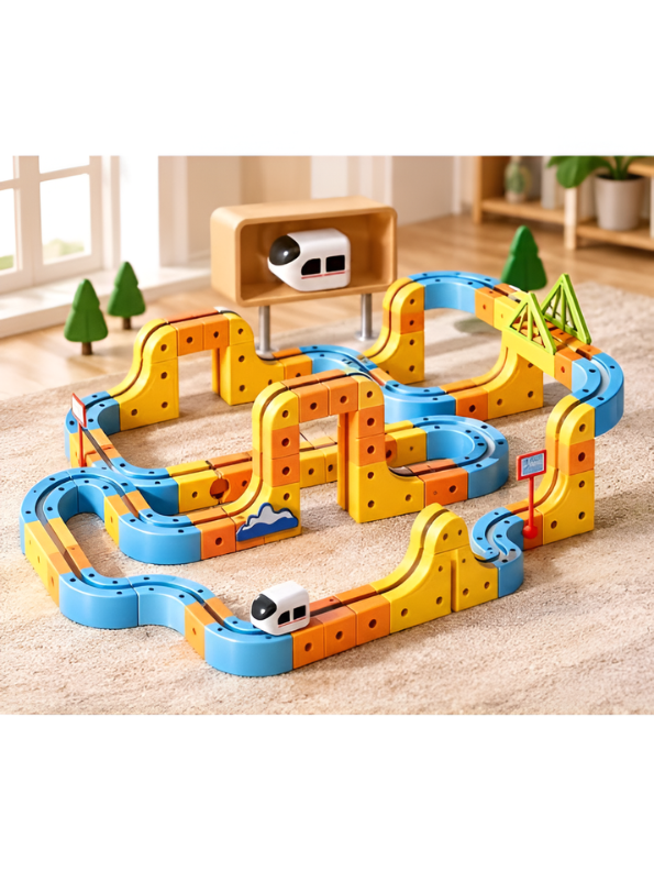Magnetic Rail Car STEM Building Toy Set with Electric Train LMI16941