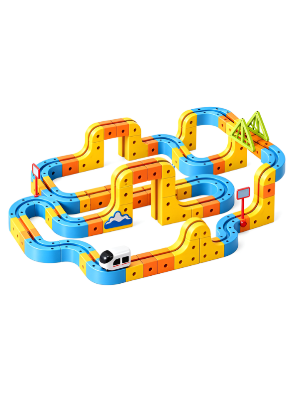 Magnetic Rail Car STEM Building Toy Set with Electric Train LMI16941