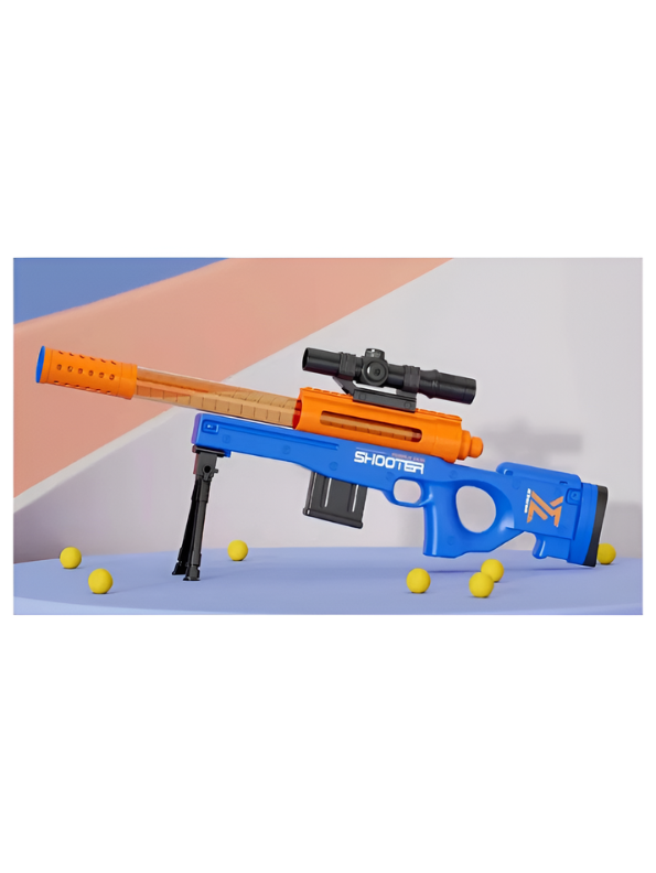 Magnum Shooter Toy Sniper Rifle with Scope & Bipod – Soft Foam Ball Blaster Gun TV6973.
