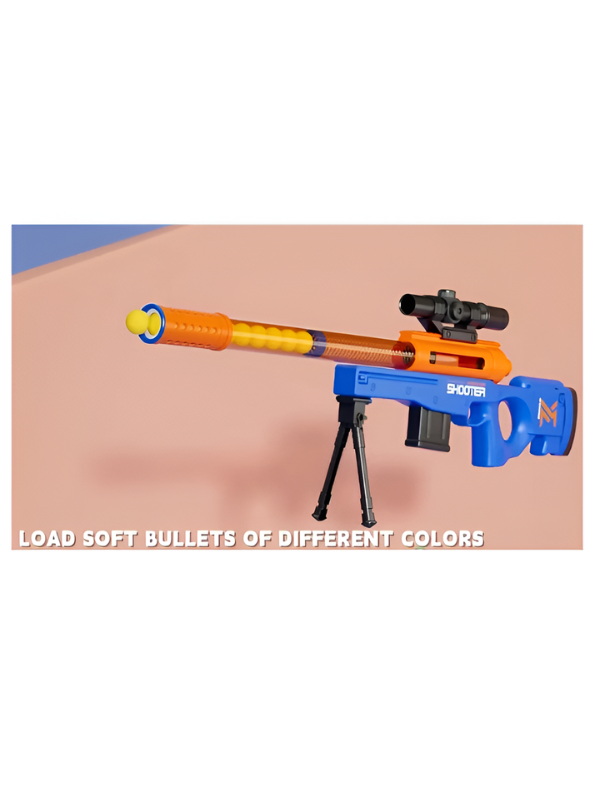 Magnum Shooter Toy Sniper Rifle with Scope & Bipod – Soft Foam Ball Blaster Gun TV6973.