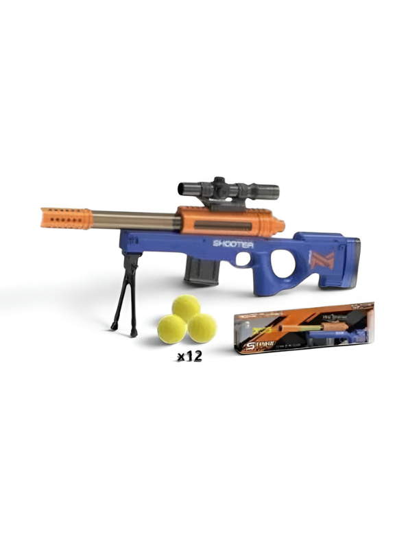 Magnum Shooter Toy Sniper Rifle with Scope & Bipod – Soft Foam Ball Blaster Gun TV6973.