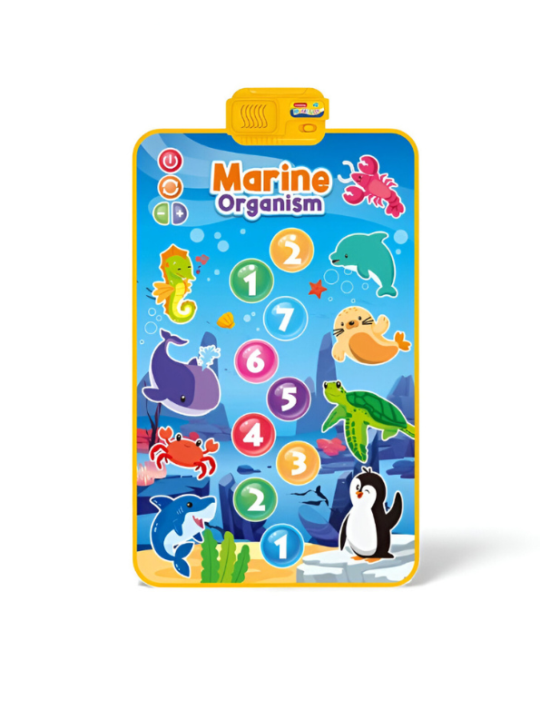 Marine Organism Learning Mat – Interactive Sea Animal & Number Sound Toy for Toddlers | Educational Ocean Play Mat with Talking Sea Creatures LMI15394.
