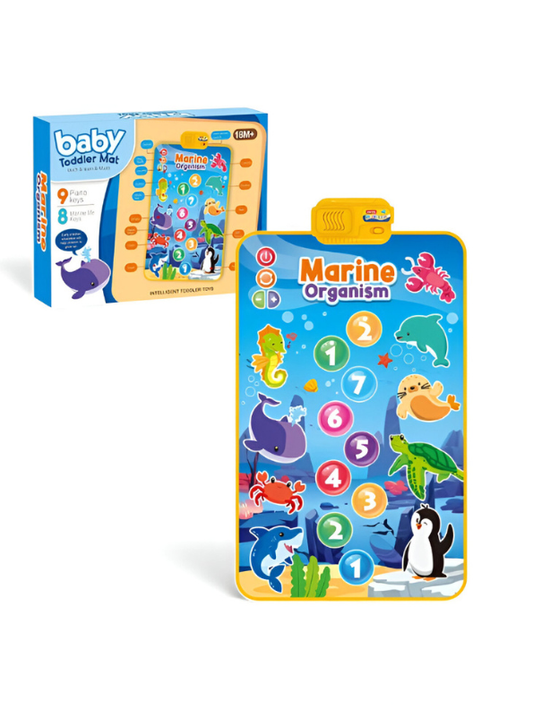 Marine Organism Learning Mat – Interactive Sea Animal & Number Sound Toy for Toddlers | Educational Ocean Play Mat with Talking Sea Creatures LMI15394.