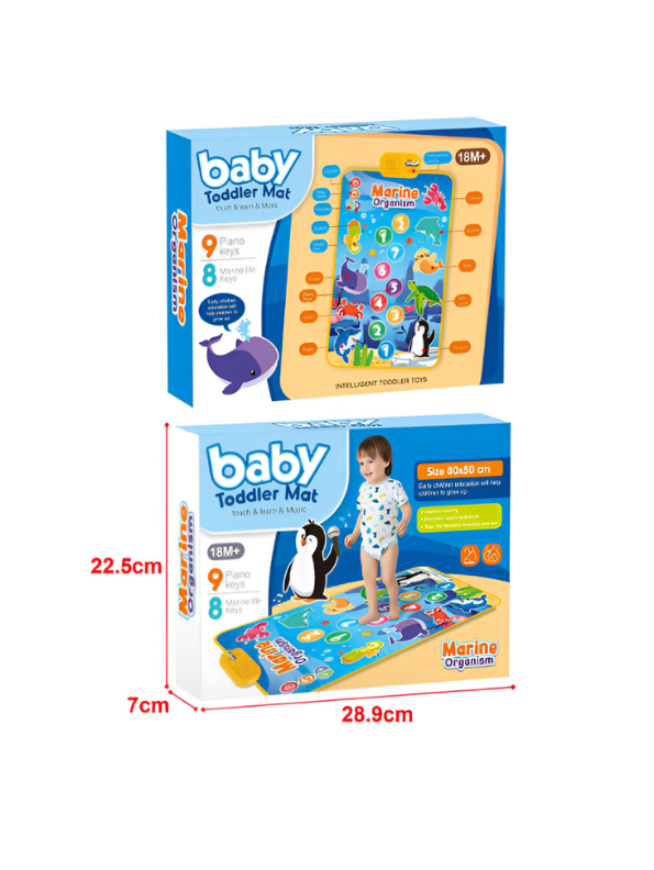 Marine Organism Learning Mat – Interactive Sea Animal & Number Sound Toy for Toddlers | Educational Ocean Play Mat with Talking Sea Creatures LMI15394.