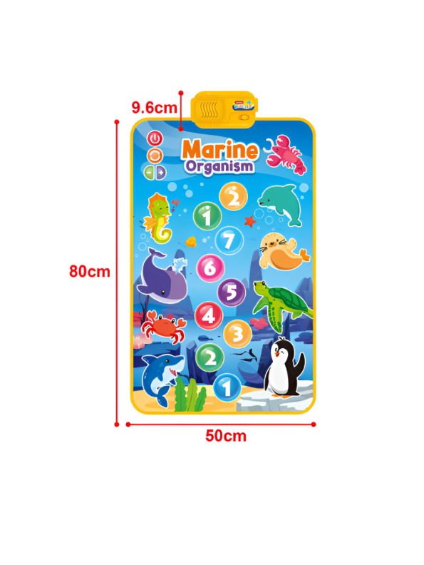 Marine Organism Learning Mat – Interactive Sea Animal & Number Sound Toy for Toddlers | Educational Ocean Play Mat with Talking Sea Creatures LMI15394.