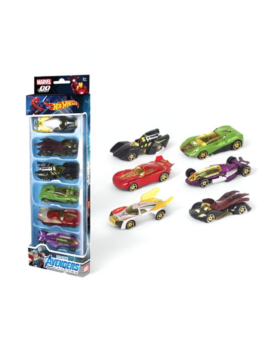Marvel Avengers End Game Hot Wheels 6-Pack Set | Superhero Die-Cast Toy Vehicles | Iron Man, Captain America, Hulk LMI15514.
