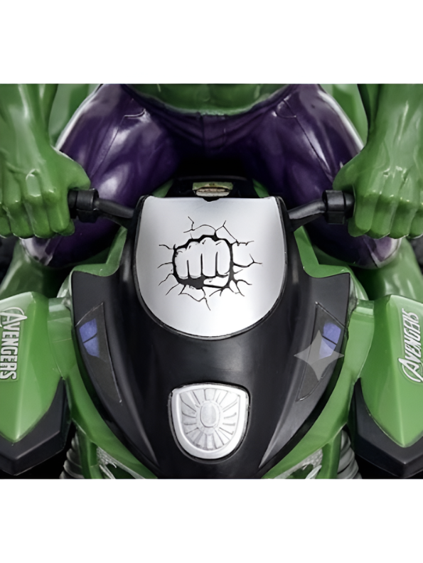 Marvel Avengers Hulk Remote Control ATV Quad Bike Toy – 1:10 Scale RC Racing Car with Wireless Remote, Green Superhero Action Figure Vehicle for Kids Boys Age 3+ TV4669.