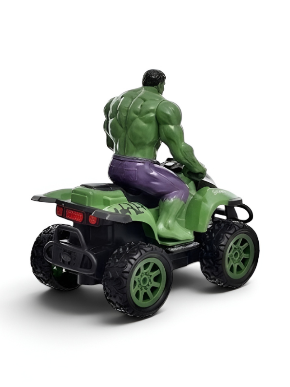 Marvel Avengers Hulk Remote Control ATV Quad Bike Toy – 1:10 Scale RC Racing Car with Wireless Remote, Green Superhero Action Figure Vehicle for Kids Boys Age 3+ TV4669.