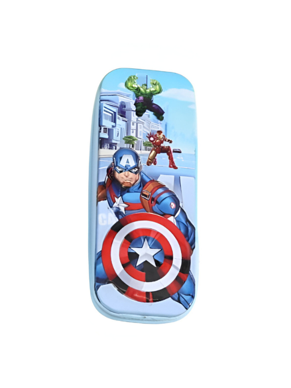 Marvel Avengers Metal Pencil Box | Captain America Superhero Tin Case | Durable Back to School Stationery for Boys NOVHBC-1881229.