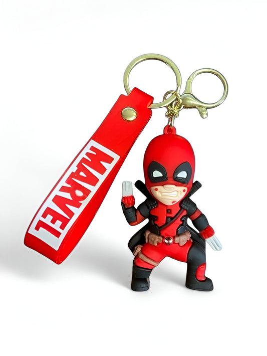 Marvel Deadpool Keychain – Cute Superhero in Action Pose Keychain NOVHBC-1881210.