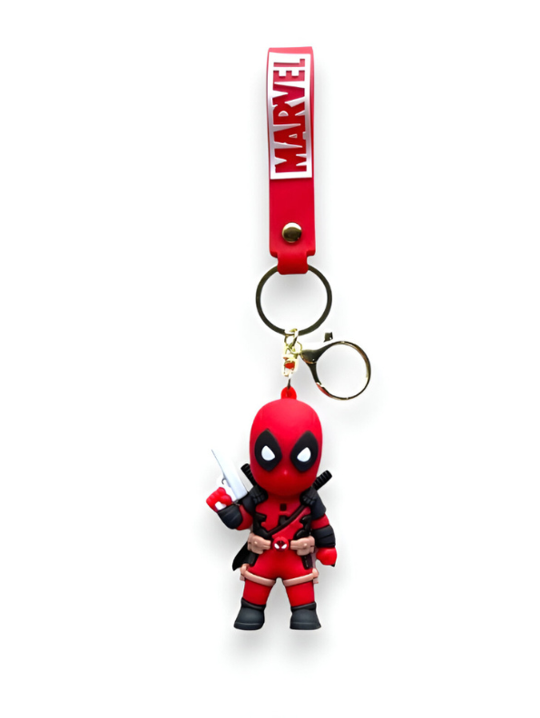 Marvel Deadpool Keychain with Gun | Cute Superhero Keychain for Fans & Collectors NOVHBC-1881210.