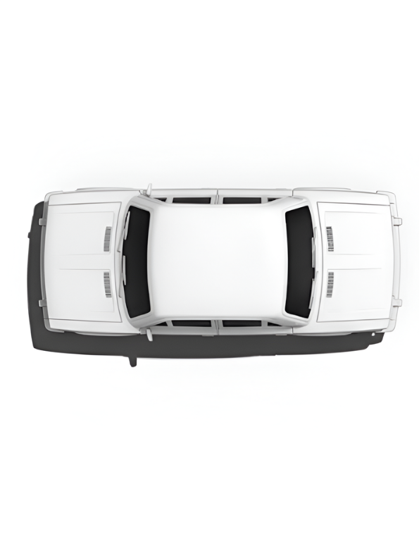 Matte White Vintage RC Sedan 1:43 Scale with Working Headlights & Rechargeable Battery TV6344