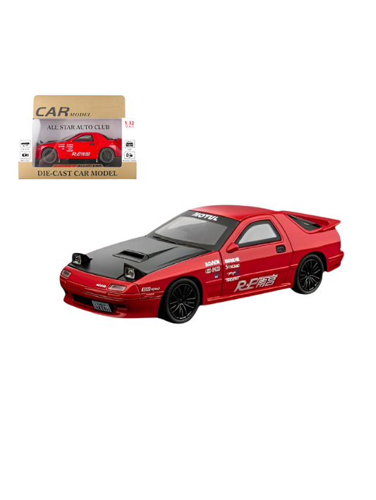 Mazda RX-7 Alloy Diecast Model Car 1:32 Scale Collectible Toy Vehicle Red LMI15612.