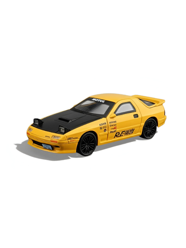 Mazda RX-7 Alloy Diecast Model Car 1:32 Scale Collectible Toy Vehicle Yellow LMI15612.