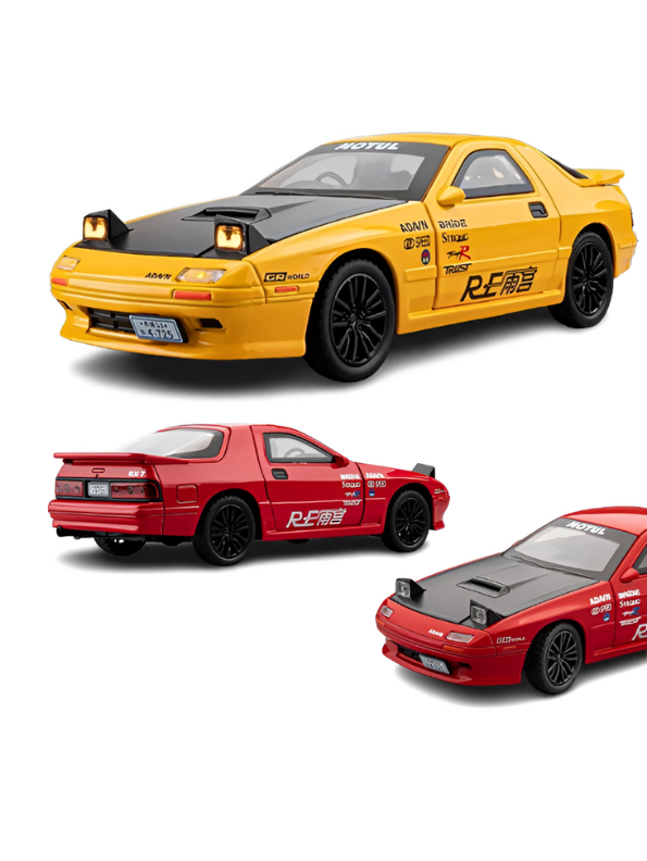 Mazda RX-7 Alloy Diecast Model Car 1:32 Scale Collectible Toy Vehicle Red LMI15612.