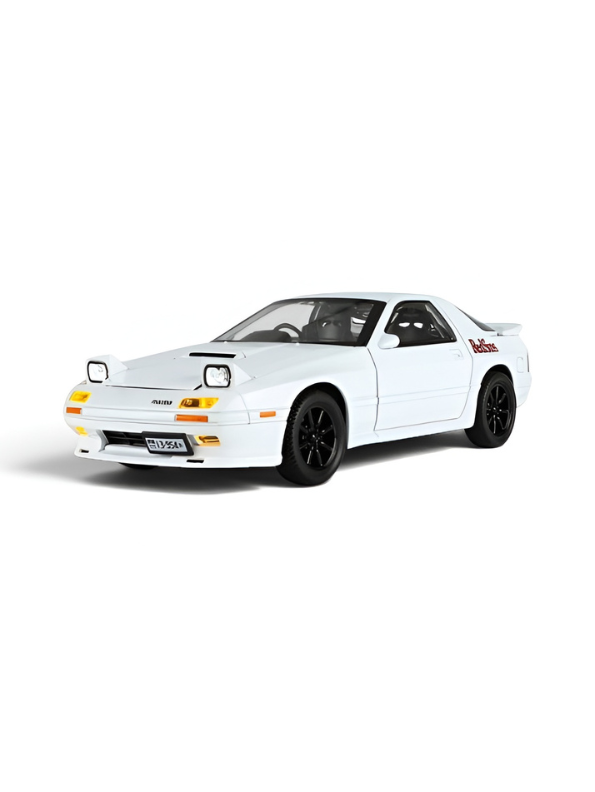Mazda RX-7 FC3S Diecast Model Car 1:24 Scale Collectible Metal Car White TV6217.