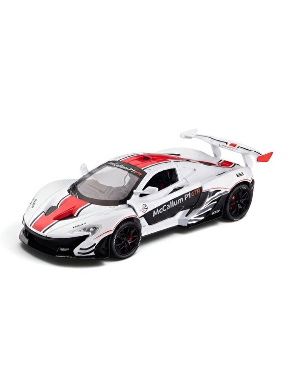 McLaren P1 GTR Diecast Car 1:22 Scale | White Metal Alloy Model Racing Car MD584