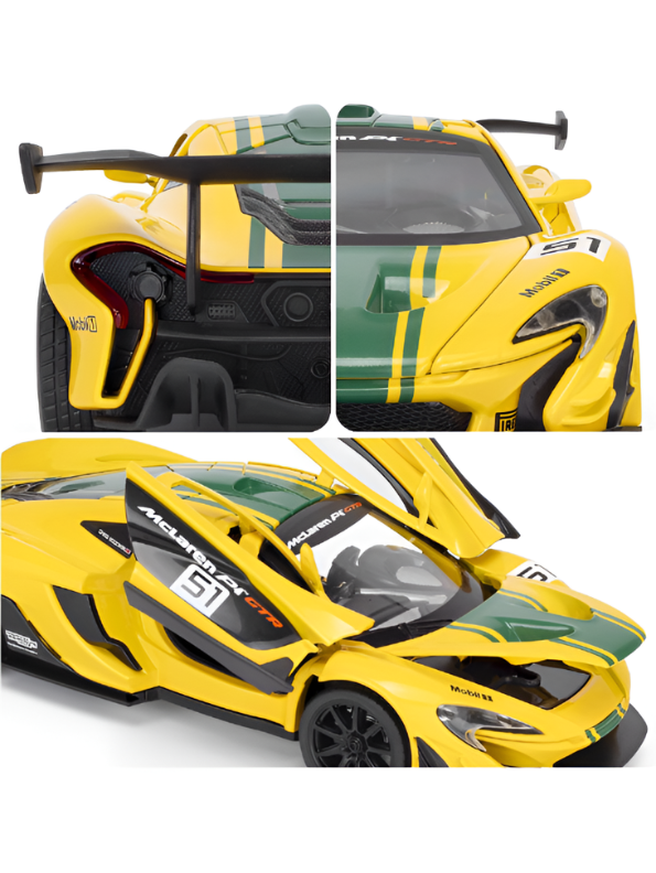 McLaren P1 GTR Diecast Car 1:22 Scale | Metal Alloy Model Racing Car MD584