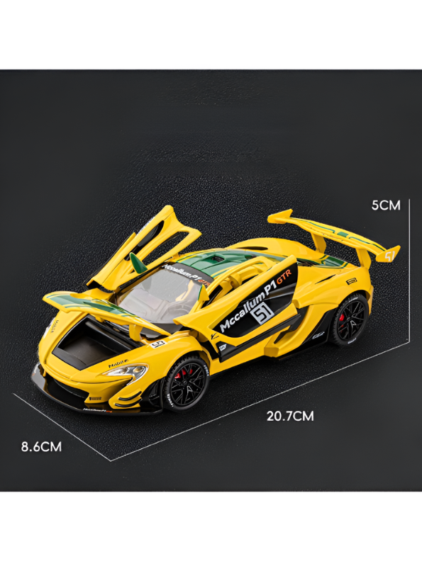 McLaren P1 GTR Diecast Car 1:22 Scale | Metal Alloy Model Racing Car MD584