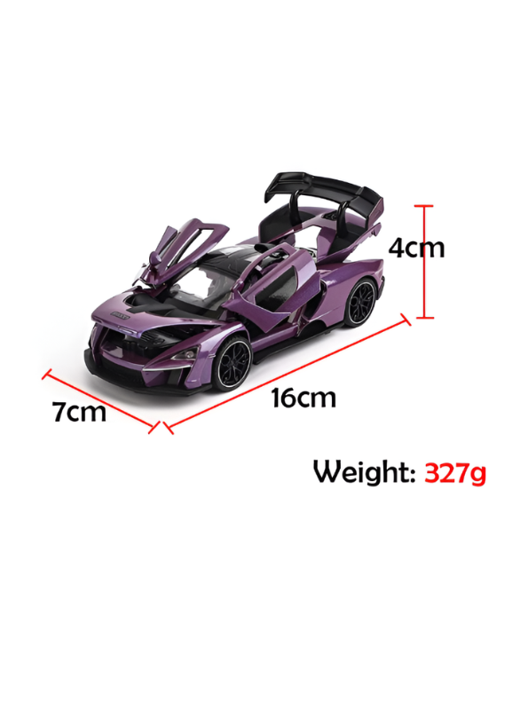 McLaren Senna Diecast Metal Car 1:32 Scale Alloy Model Supercar Purple LMI16112.