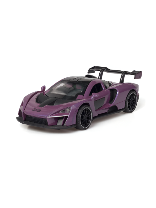 McLaren Senna Diecast Metal Car 1:32 Scale Alloy Model Supercar Purple LMI16112.