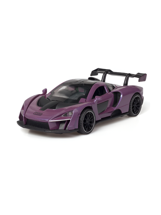 McLaren Senna Diecast Metal Car 1:32 Scale Alloy Model Supercar Purple LMI16112.