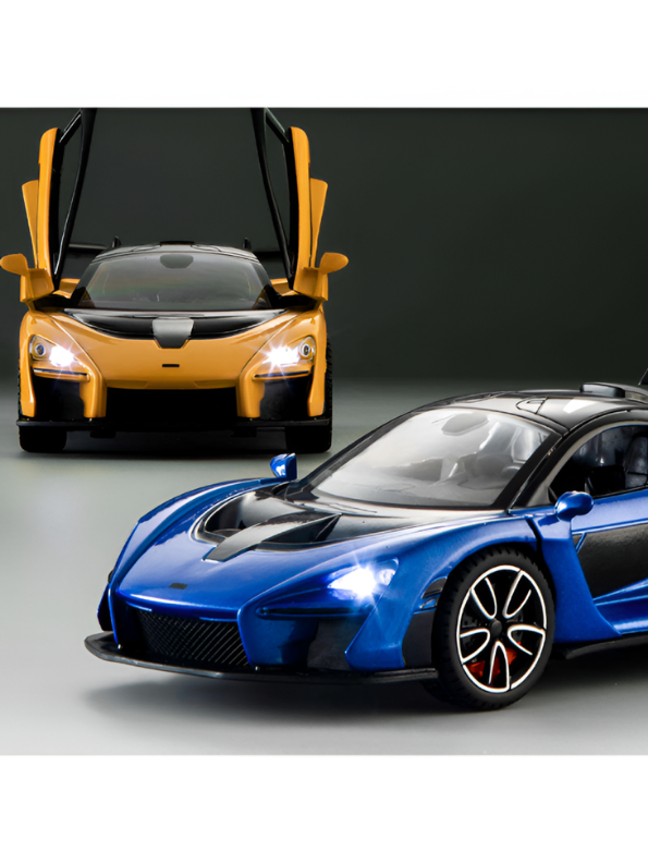 McLaren Senna Diecast Model Car | Blue  1:32 Scale Alloy Diecast Car with Acrylic Display Box MD564