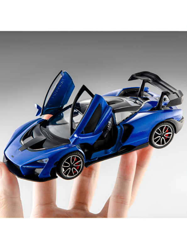 McLaren Senna Diecast Model Car | Blue  1:32 Scale Alloy Diecast Car with Acrylic Display Box MD564