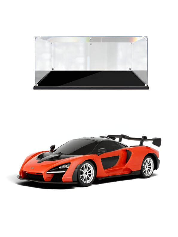 McLaren Senna Diecast Model Car | Orange 1:32 Scale Alloy Diecast Car with Acrylic Display Box MD564